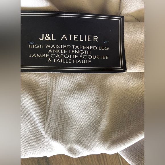 NWT J&L ATELIER HIGH WAISTED TAPERED LEGS ANKLE LENGTH VERY LIGHT LAVENDER color - Picture 11 of 11